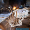 A basket in process of being woven.