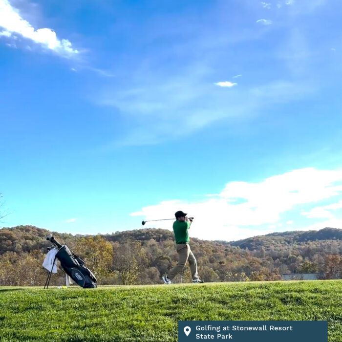 Golfing at Stonewall Jackson Resort State Park.