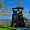A lookout tower at Droop Mountain Battlefield State Park.