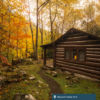 A cabin at Babcock State Park