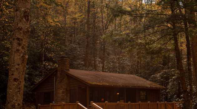 A cabin at Watoga State Park